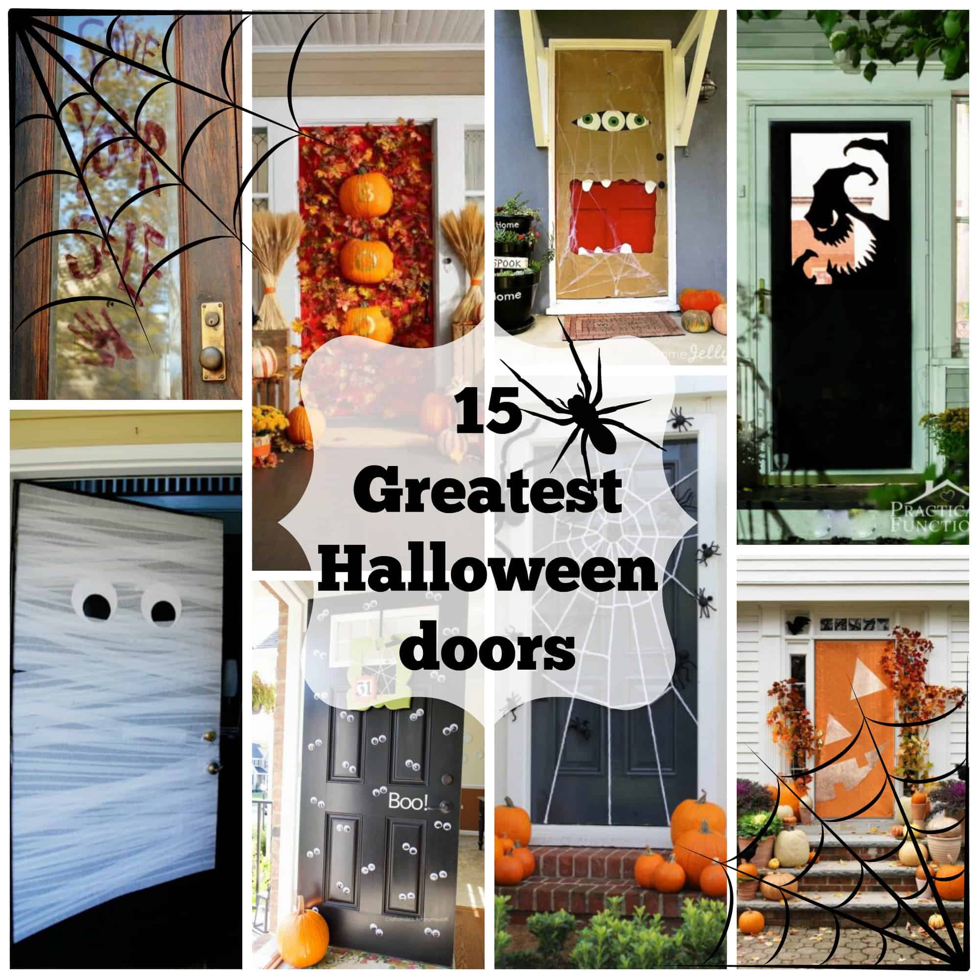 Halloween Door  Easy DIY Halloween Door Decorating Ideas. Turn A Door Into A Monster Or Spider 