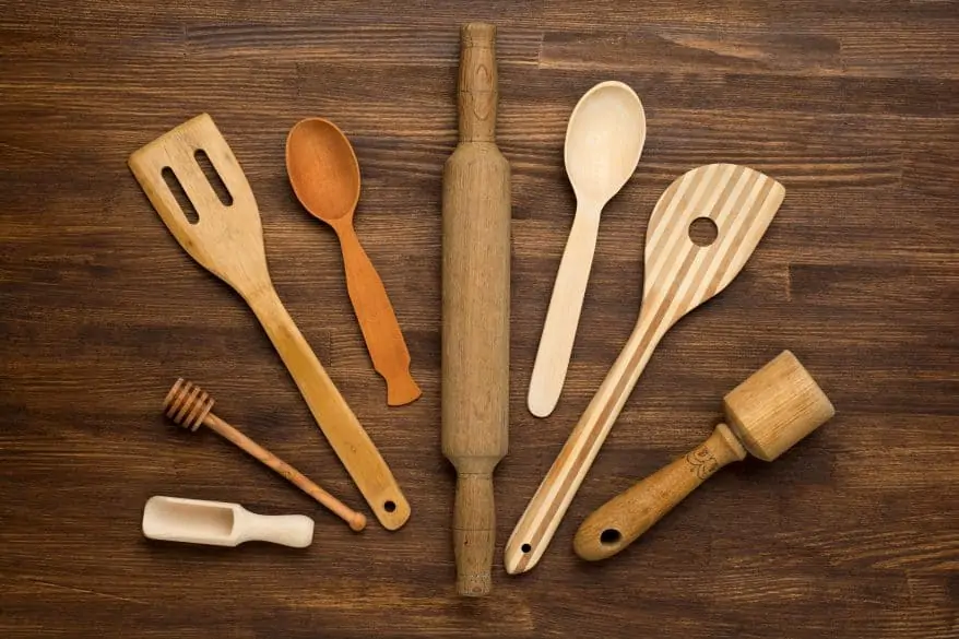 wooden kitchen tools