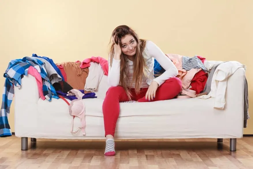 stressed out mom on a couch