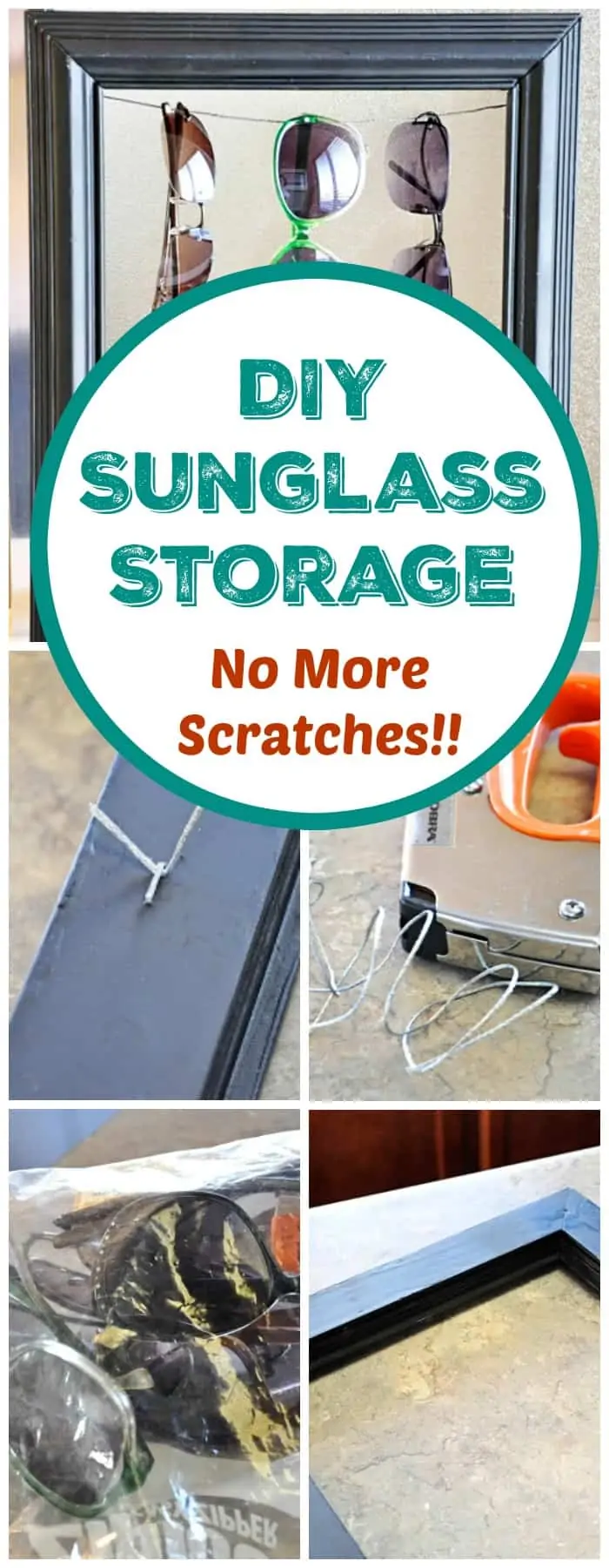 DIY Sunglasses storage solution