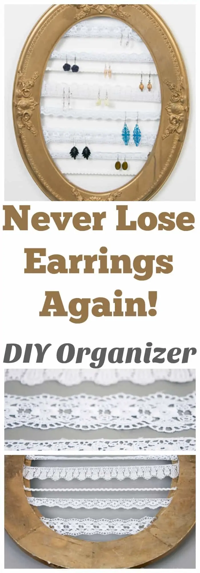 I love this earring organizer! It literally took $5 and 5 minutes!  DIY HOME ORGANIZATION - JEWELRY