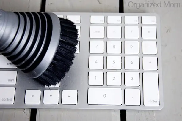 vacuuming keyboard