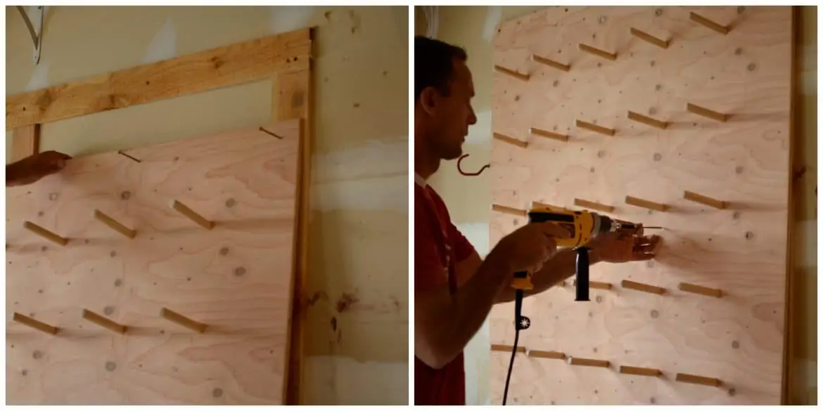 hanging the pegboard