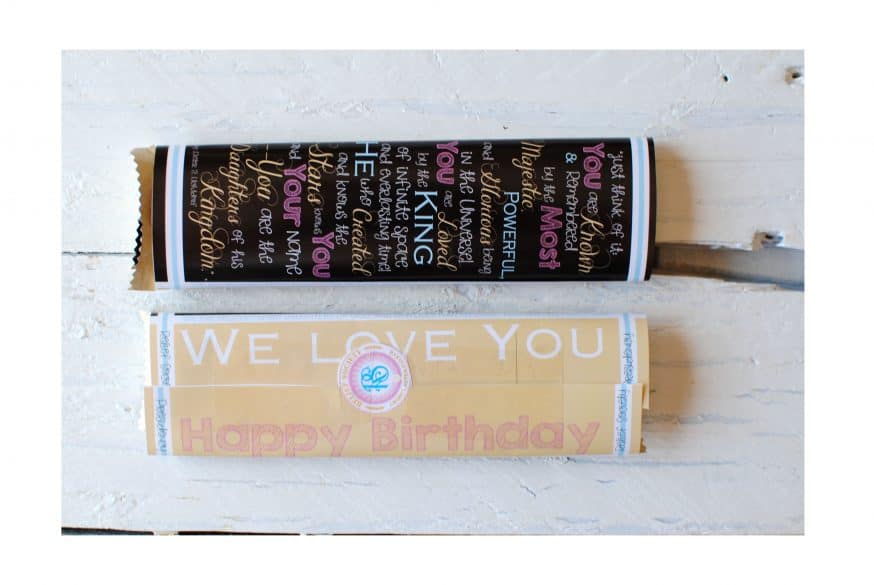 Lds Relief Society Birthday Idea Candy Bar Wrapper Both Sides