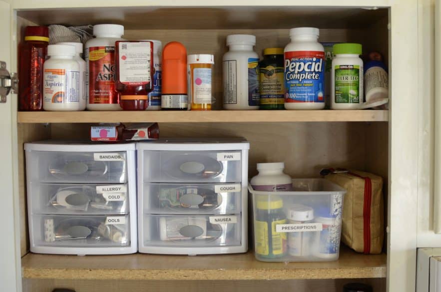 Medicine Cabinet Organization - My Mess Organized