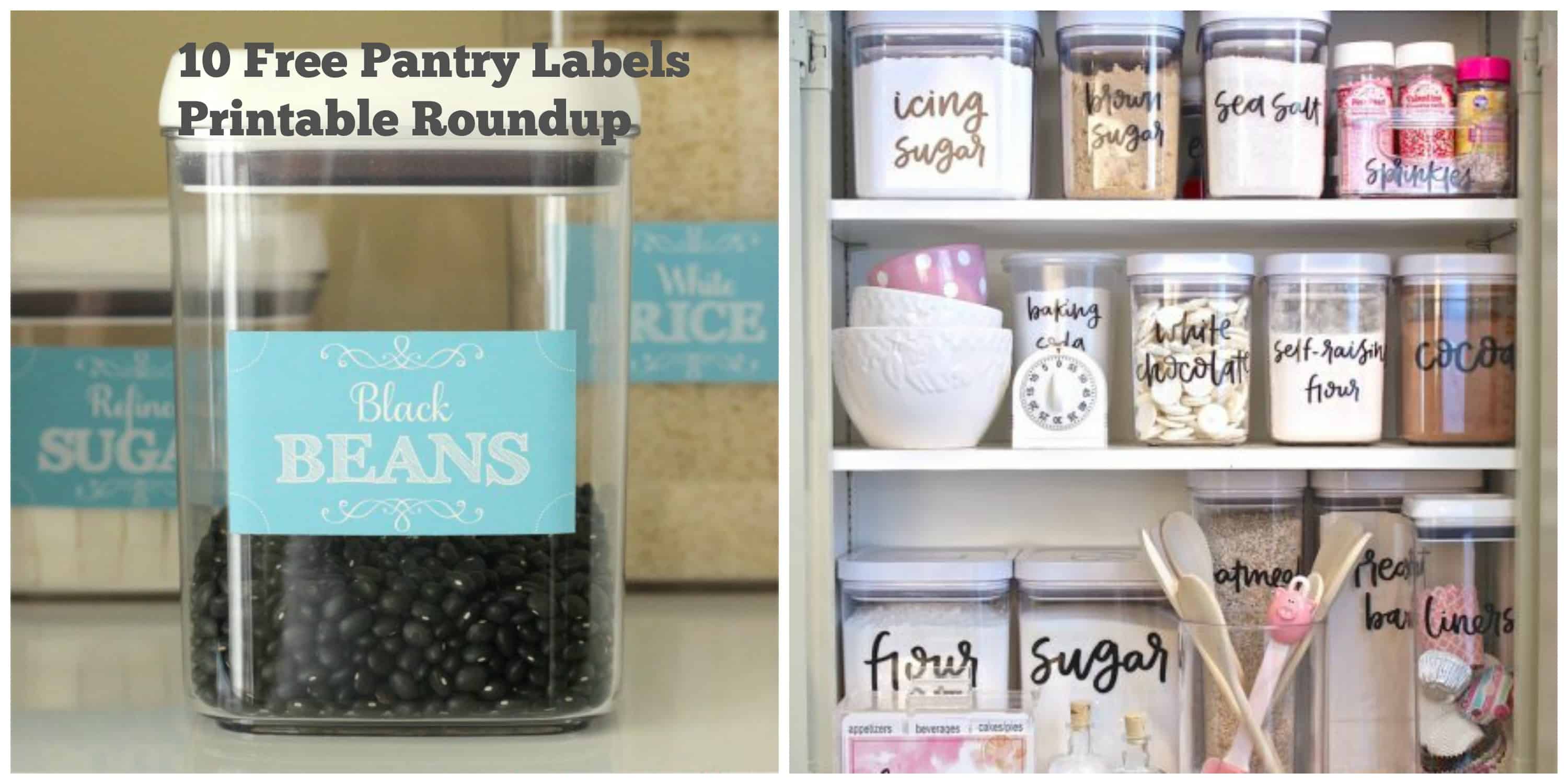 Free kitchen printable labels for canisters or more