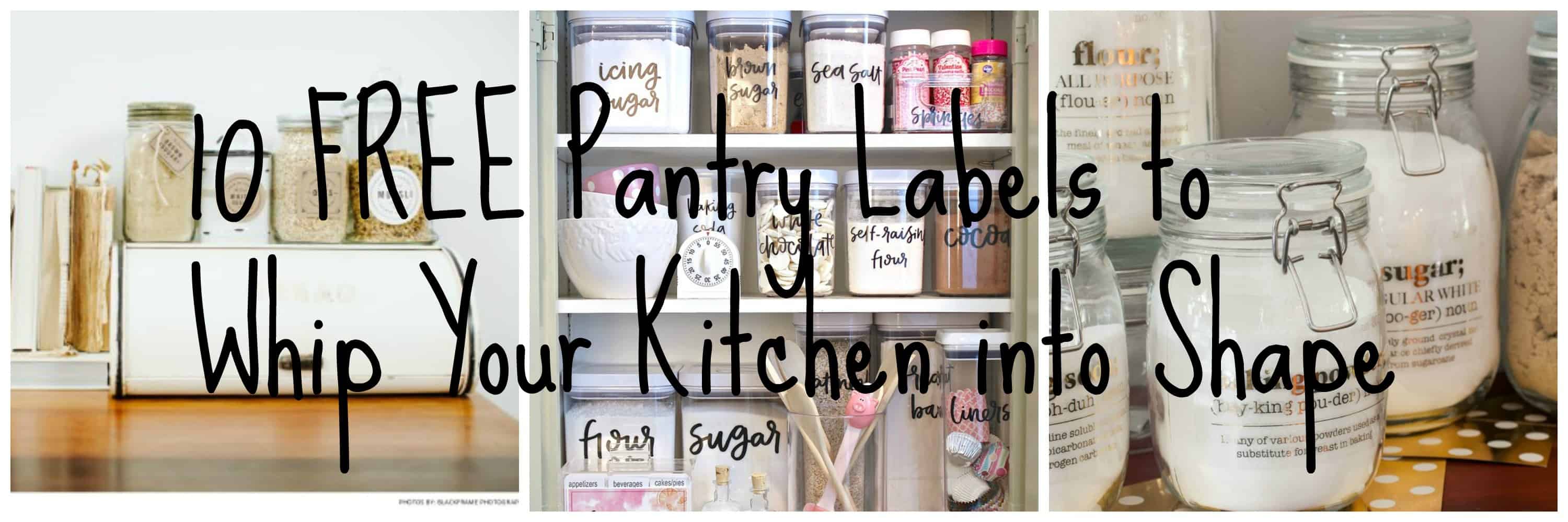 Kitchen & Pantry Labels