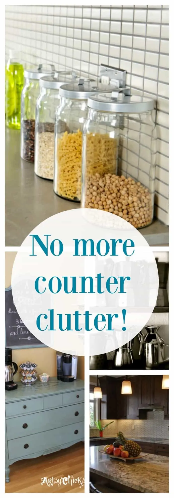 Get rid of kitchen clutter once and for all! www.organizedmom.net