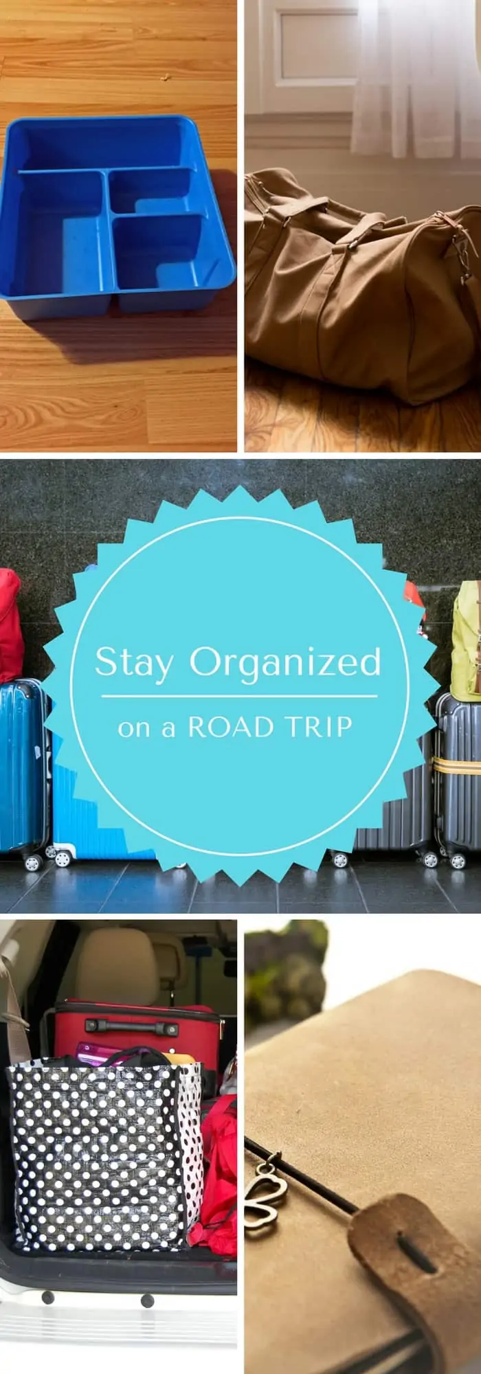 stay organized on a road trip 