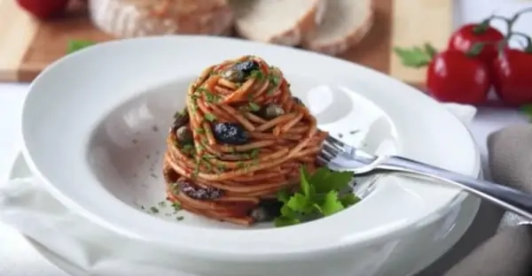 The Vegan Corner Pasta a La Puttanesca Plant Based