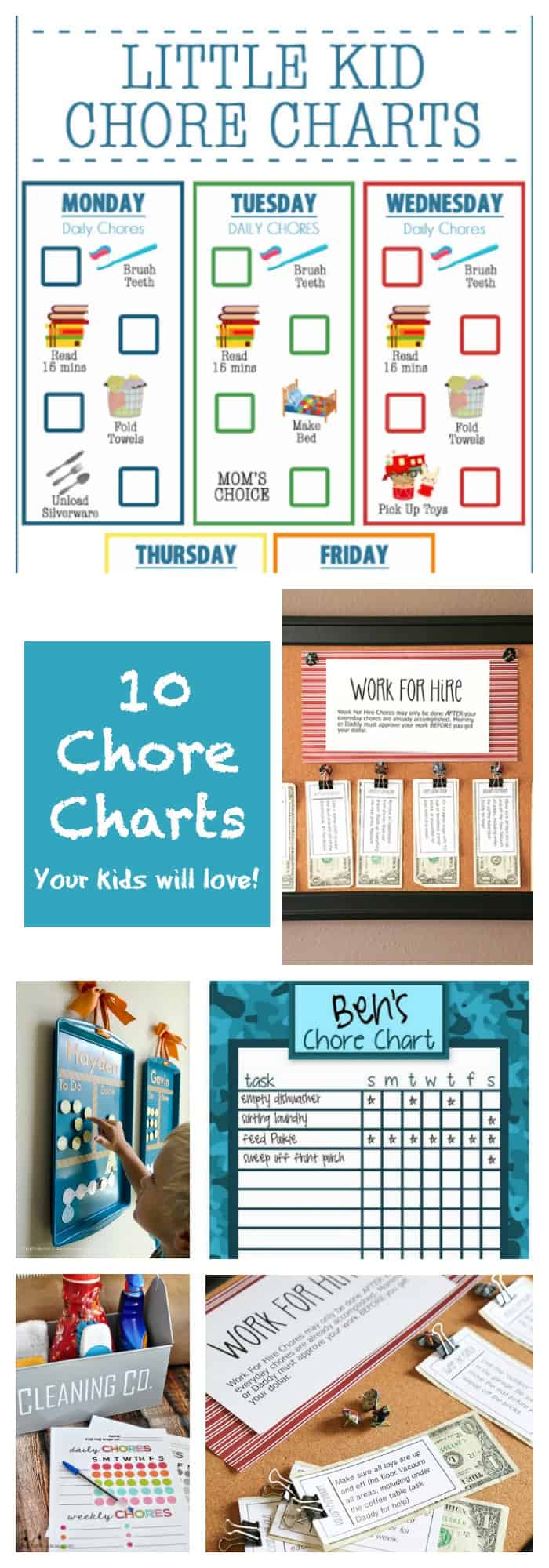 Printable Children S Chore Charts With Pictures