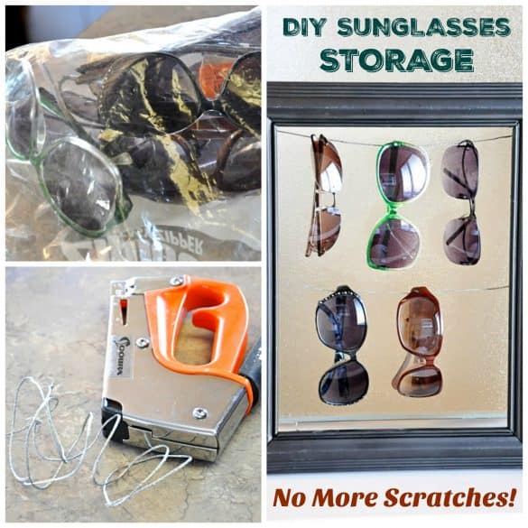 DIY Sunglasses storage solution