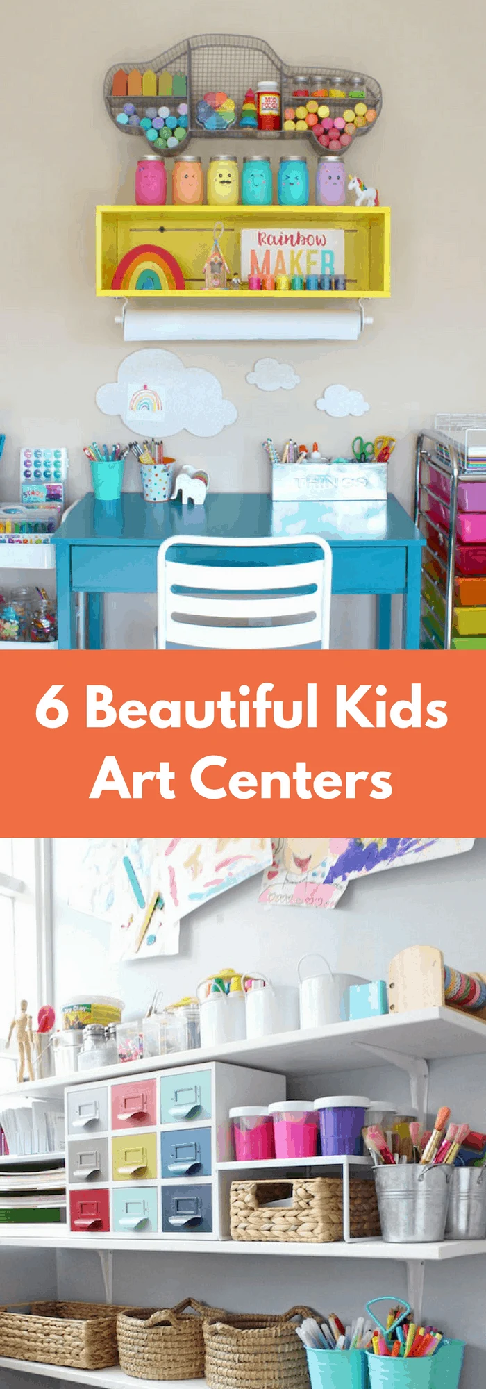 6 different art center ideas for kids in your home!