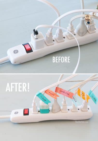 power cord organization