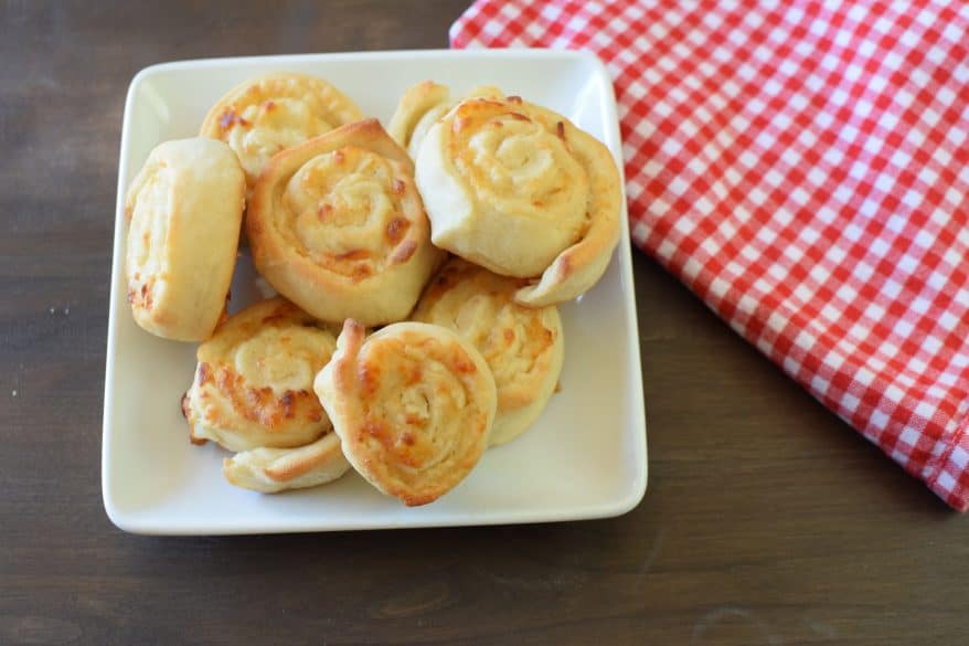 Delicious cheesy pinwheels