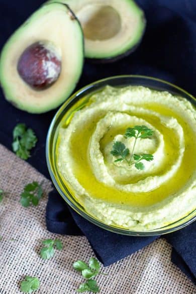 avocado, hummus, dip