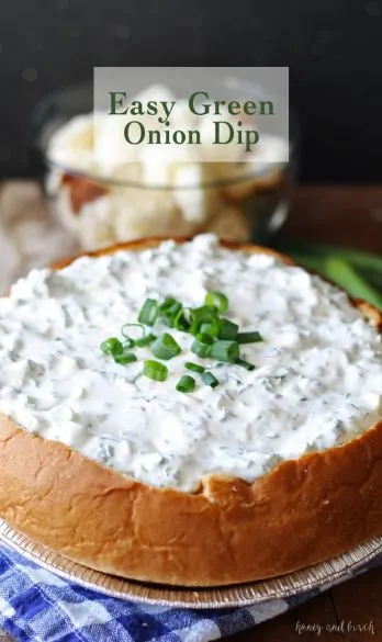 bread bowl, green onion dip