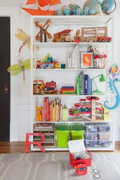 DIY, toy storage, book shelf, affordable