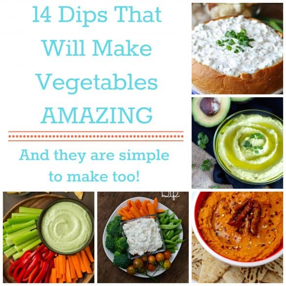 food, dips and vegetables