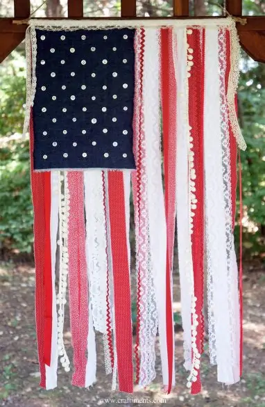 fabric scrap flag