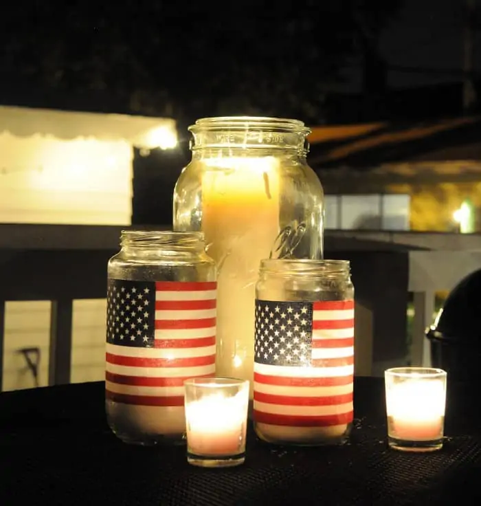 flag candles 4th of july