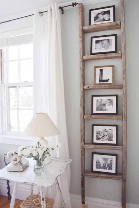 ladder photo display