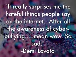 Personal words about cyber bullying