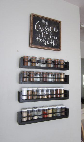 spice rack wall display