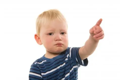 toddler pointing