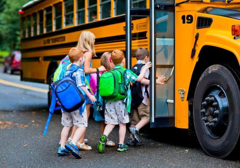 kids on bus