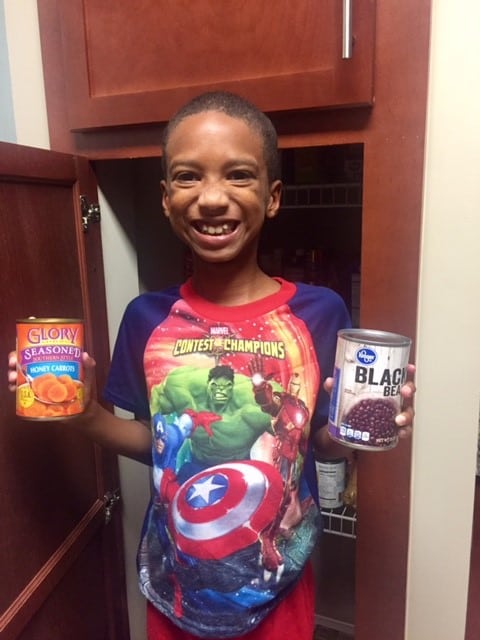 boy in pantry