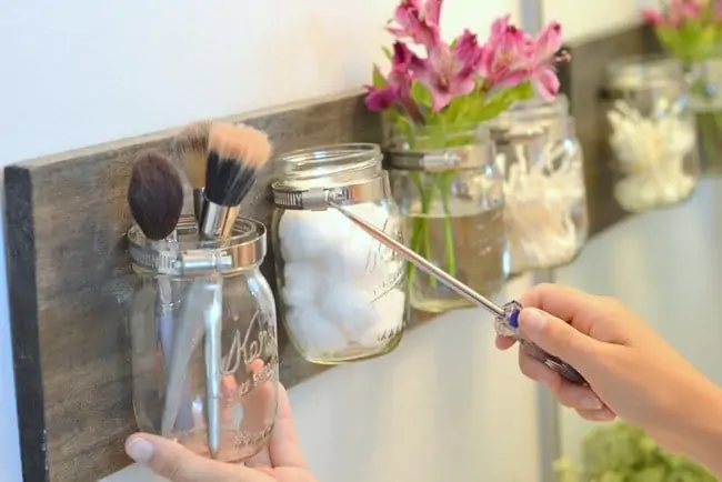 bathroom storage jars