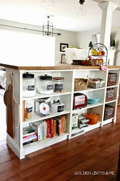 bookcase kitchen island