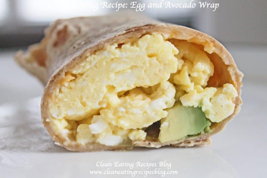 egg and avocado wrap