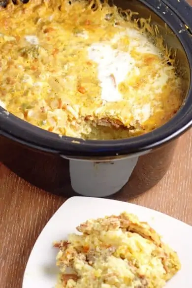 crockpot overnight breakfast casserole