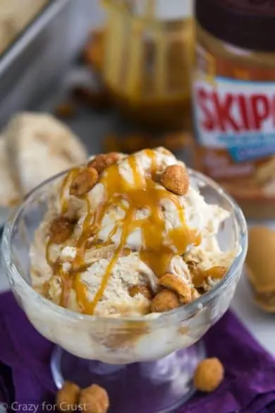 salted caramel peanut butter ice cream