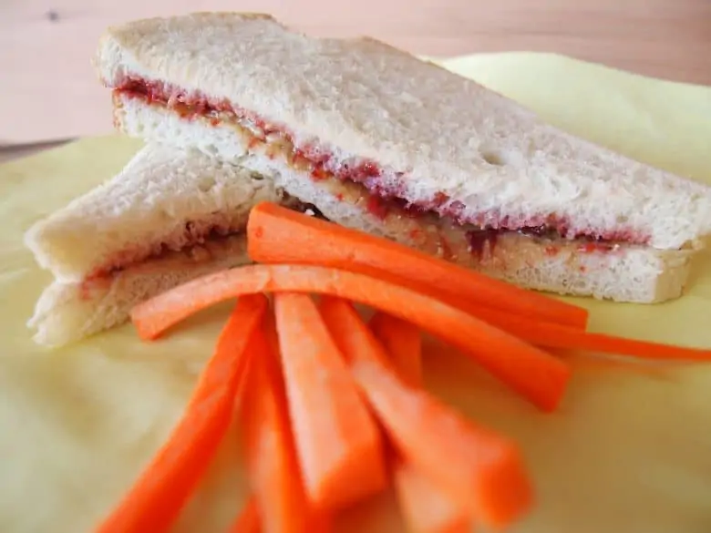 peanut butter and jelly sandwich