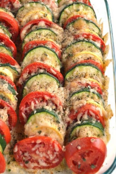 parmesan tomato zucchini bake