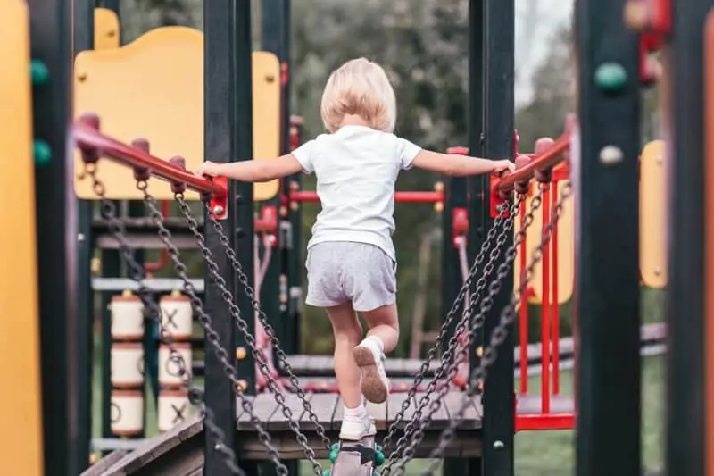 girl playing on the playground