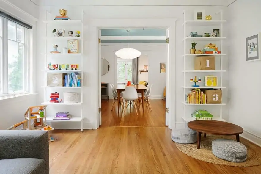 family room-child area-wood floors