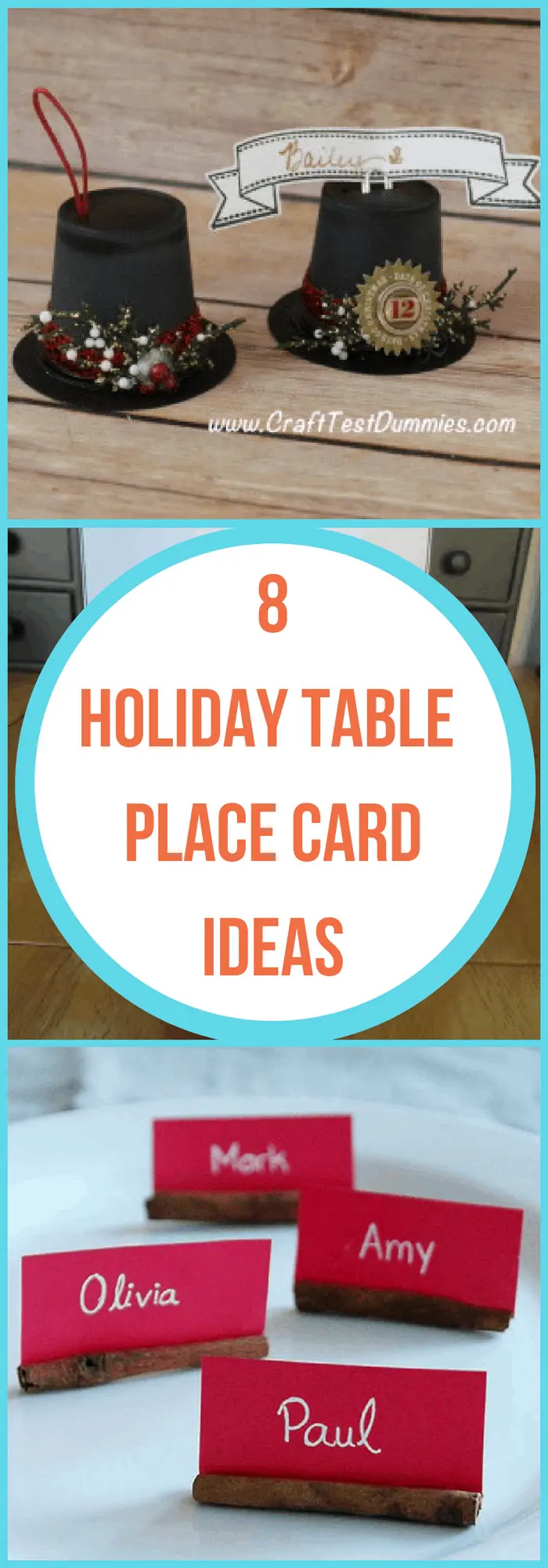 Holidays--8 Holiday table place cards ideas--The Organized Mom