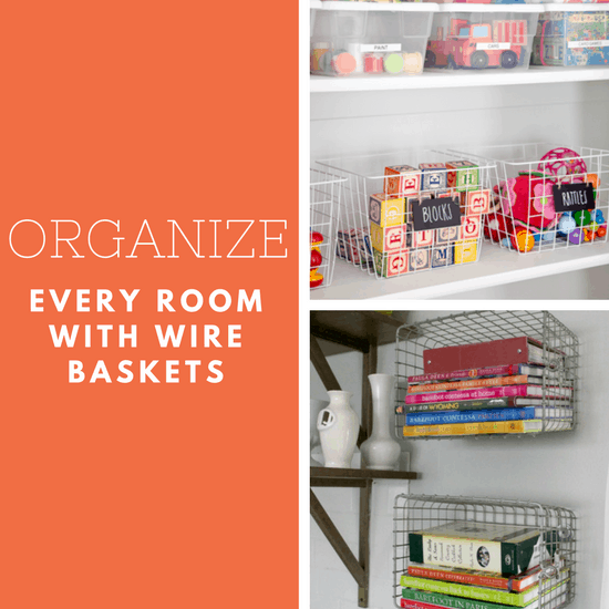 Wire Baskets Organizer DIY - Girls Build Club