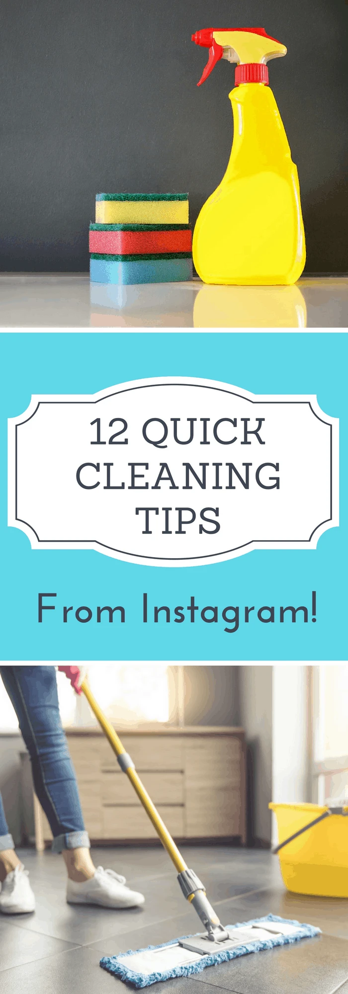 Cleaning--12 Quick Cleaning Tips from Instagram--The Organized Mom