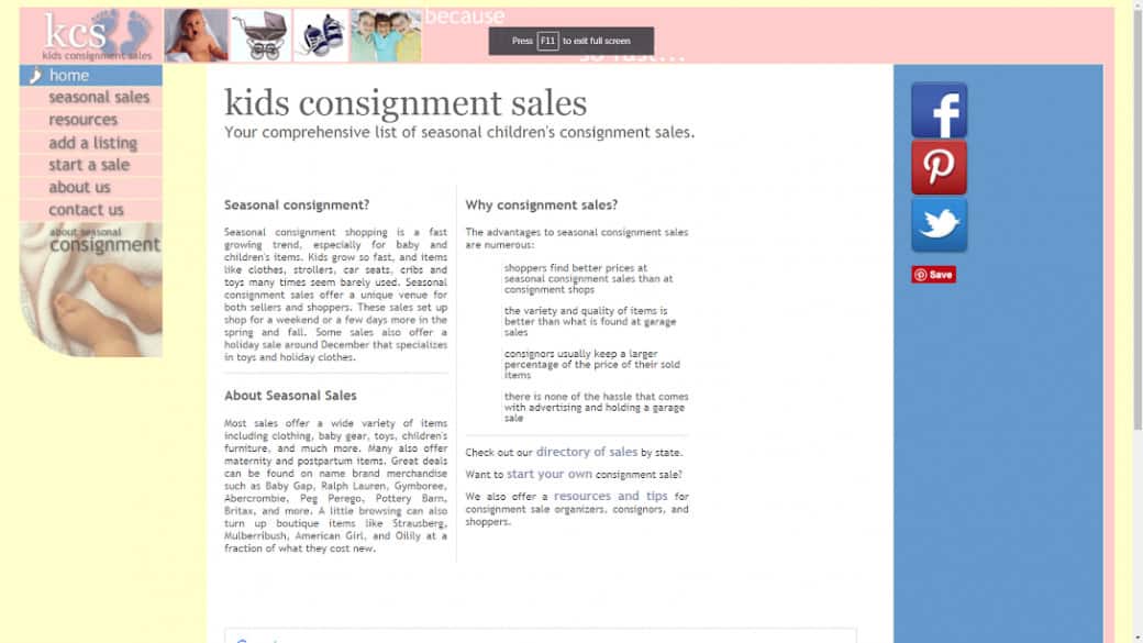 consignment sales