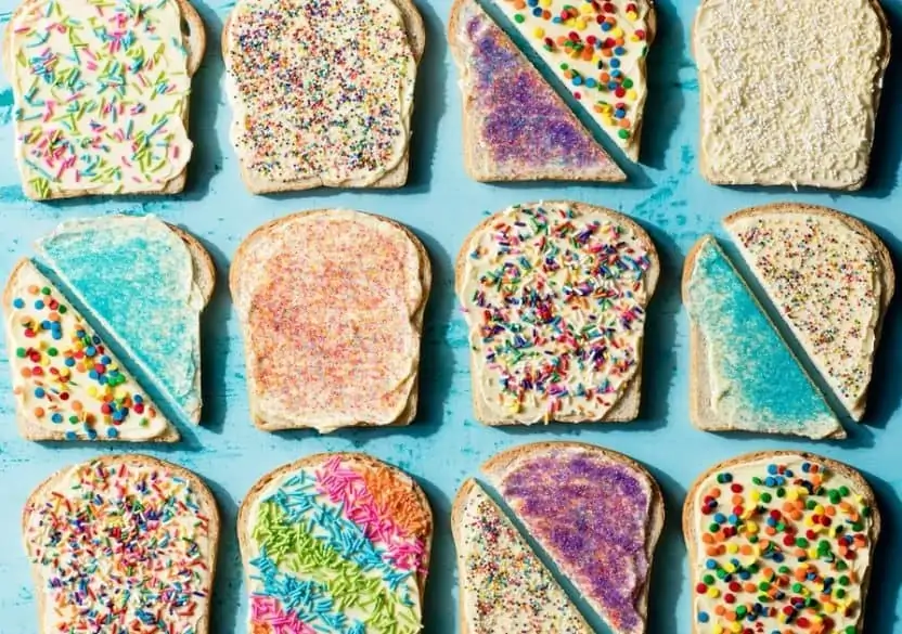 toast with sprinkles