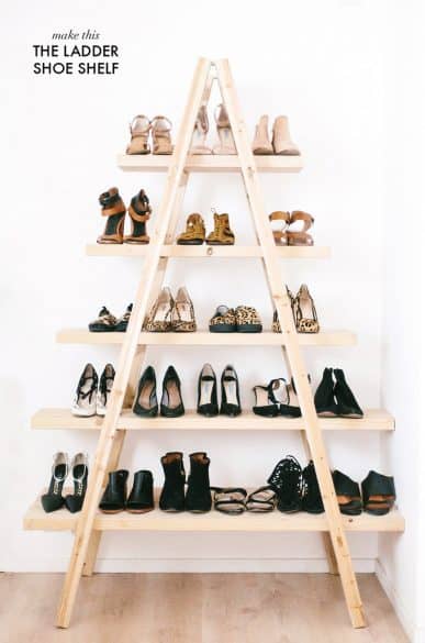 ladder shoe shelf