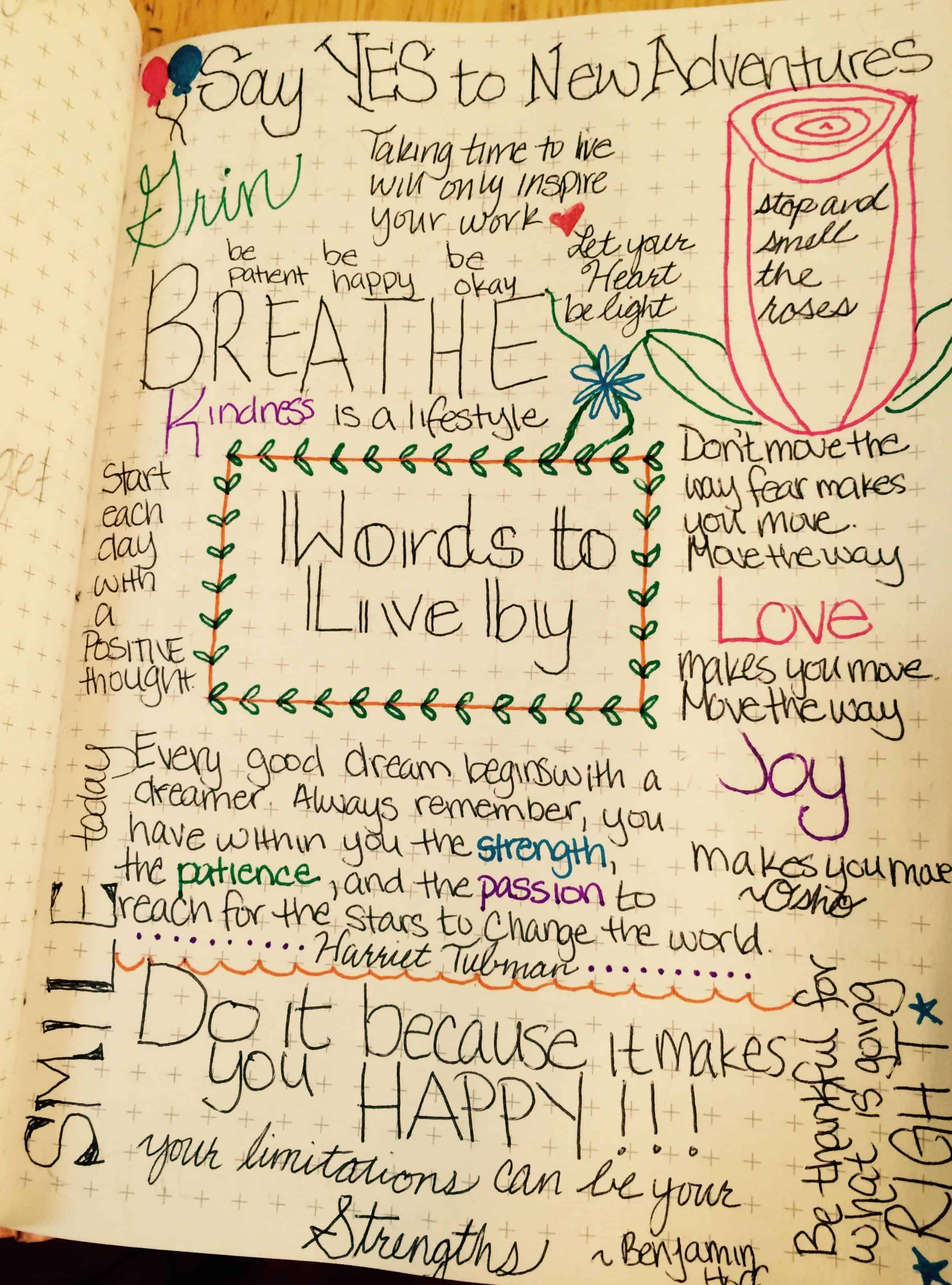 bullet journal creative writing