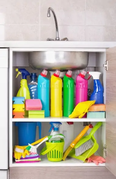 under the sink