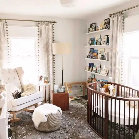 nursery with books on display