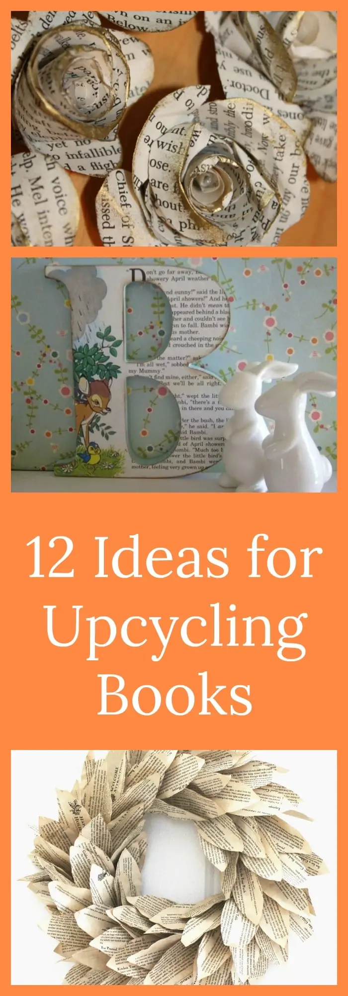 DIY--12 Ideas for Upcycling Books--The Organized Mom